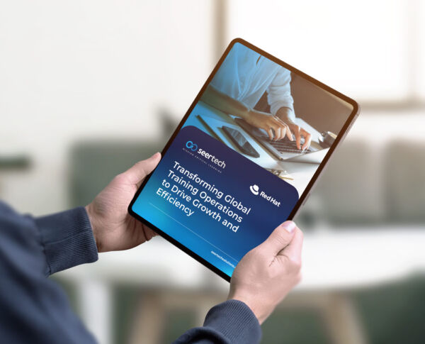 Seertech-CaseStudy-Redhat-Mock LMS on a tablet for mobile use
