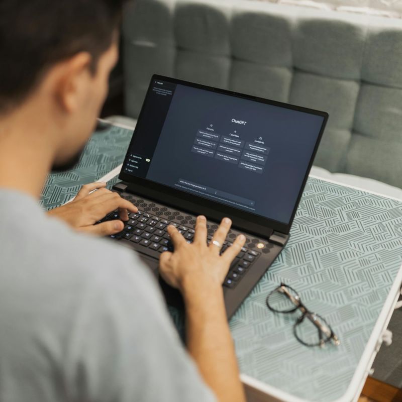 man using chatgpt