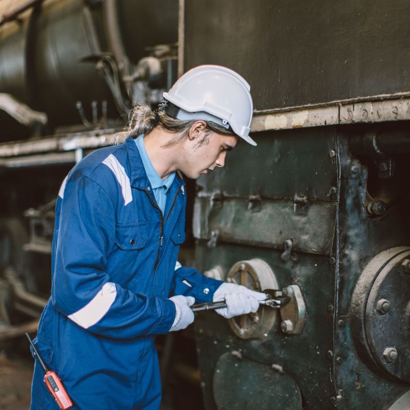 frontline manufacturing worker on the job